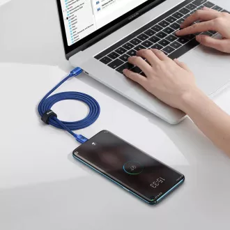 Baseus CAJY000603 Crystal Shine Series Datenkabel USB-C - USB-C 100W 1.2m Blau