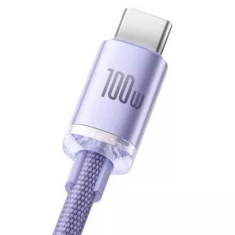 Baseus CAJY000505 Crystal Shine Series Datenkabel USB - USB-C 100W 2m Lila Baseus CAJY000505 Crystal Shine Series Datenkabel USB - USB-C 100W 2m Lila
