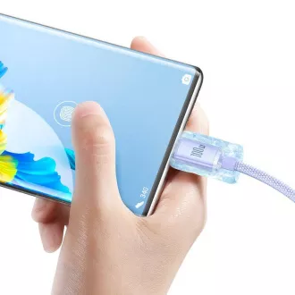 Baseus CAJY000505 Crystal Shine Series Datenkabel USB - USB-C 100W 2m Lila Baseus CAJY000505 Crystal Shine Series Datenkabel USB - USB-C 100W 2m Lila