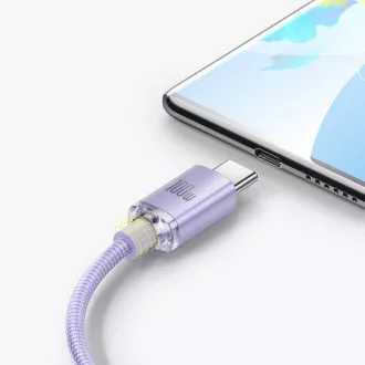 Baseus CAJY000505 Crystal Shine Series Datenkabel USB - USB-C 100W 2m Lila Baseus CAJY000505 Crystal Shine Series Datenkabel USB - USB-C 100W 2m Lila