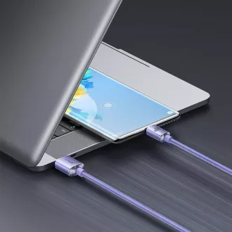 Baseus CAJY000505 Crystal Shine Series Datenkabel USB - USB-C 100W 2m Lila Baseus CAJY000505 Crystal Shine Series Datenkabel USB - USB-C 100W 2m Lila