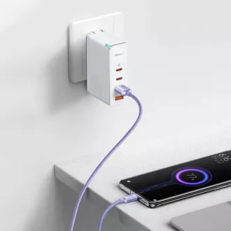 Baseus CAJY000505 Crystal Shine Series Datenkabel USB - USB-C 100W 2m Lila Baseus CAJY000505 Crystal Shine Series Datenkabel USB - USB-C 100W 2m Lila