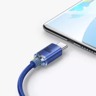 Baseus CAJY000503 Crystal Shine Series Datenkabel USB - USB-C 100W 2m Blau