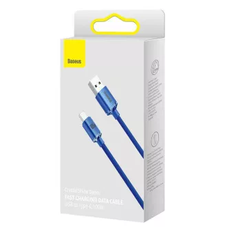 Baseus CAJY000503 Crystal Shine Series Datenkabel USB - USB-C 100W 2m Blau