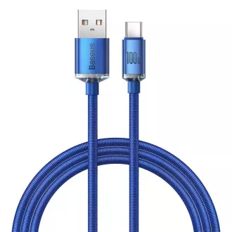 Baseus CAJY000403 Crystal Shine Series Datenkabel USB - USB-C 100W 1.2m Blau Baseus CAJY000403 Crystal Shine Series Datenkabel USB - USB-C 100W 1.2m Blau