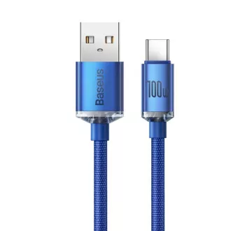Baseus CAJY000403 Crystal Shine Series Datenkabel USB - USB-C 100W 1.2m Blau Baseus CAJY000403 Crystal Shine Series Datenkabel USB - USB-C 100W 1.2m Blau