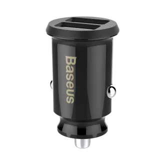 Baseus CCALL-ML01 Grain Autoladegerät 15.5W 2x USB Schwarz Baseus CCALL-ML01 Grain Autoladegerät 15.5W 2x USB Schwarz