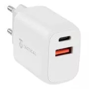 Taktischer Sockelstecker Dual 20W Weiß