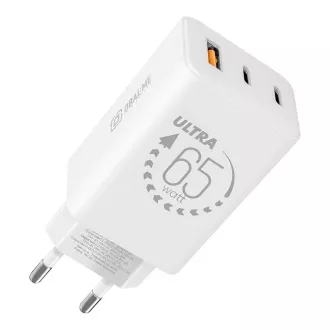 PAKET:ME GaN Reise-Ladegerät USB-A 2xUSB-C 65W Weiß PAKET:ME GaN Reise-Ladegerät USB-A 2xUSB-C 65W Weiß