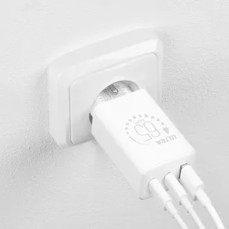 PAKET:ME GaN Reise-Ladegerät USB-A 2xUSB-C 65W Weiß PAKET:ME GaN Reise-Ladegerät USB-A 2xUSB-C 65W Weiß