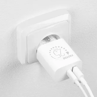 PAKET:ME Reise-Ladegerät USB-A USB-C 25W Weiß PAKET:ME Reise-Ladegerät USB-A USB-C 25W Weiß