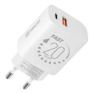 PAKET:ME Reise-Ladegerät USB-A USB-C 20W Weiß PAKET:ME Reise-Ladegerät USB-A USB-C 20W Weiß