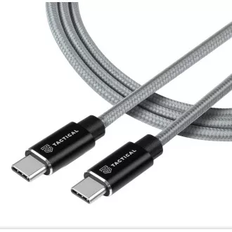 Taktisches Schnellseil Aramidkabel USB-C/USB-C 100W 20V/5A 0,3m Grau Taktisches Schnellseil Aramidkabel USB-C/USB-C 100W 20V/5A 0,3m Grau