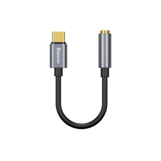 Baseus CATL54-0G Kabelreduzierer USB-C auf 3,5mm Audiobuchse L54 (weiblich) Deep Grey Baseus CATL54-0G Kabelreduzierer USB-C auf 3,5mm Audiobuchse L54 (weiblich) Deep Grey