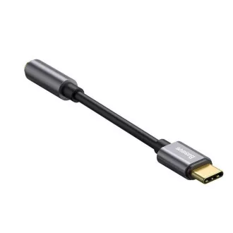 Baseus CATL54-0G Kabelreduzierer USB-C auf 3,5mm Audiobuchse L54 (weiblich) Deep Grey Baseus CATL54-0G Kabelreduzierer USB-C auf 3,5mm Audiobuchse L54 (weiblich) Deep Grey