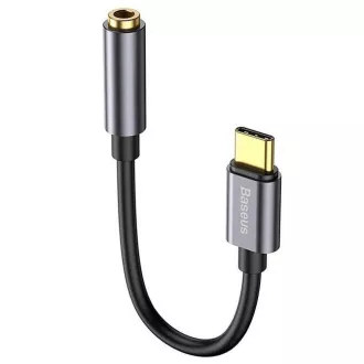 Baseus CATL54-0G Kabelreduzierer USB-C auf 3,5mm Audiobuchse L54 (weiblich) Deep Grey Baseus CATL54-0G Kabelreduzierer USB-C auf 3,5mm Audiobuchse L54 (weiblich) Deep Grey