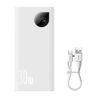 Baseus Adaman2 Powerbank 10000 mAh 30W 2xUSB/USB-C weiß Baseus Adaman2 Powerbank 10000 mAh 30W 2xUSB/USB-C weiß