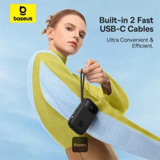 Baseus Powerbank Qpow 10000mAh 30W schwarz mit USB-C Kabel