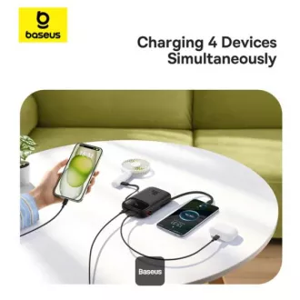 Baseus Powerbank Qpow 10000mAh 30W schwarz mit USB-C Kabel
