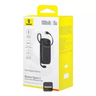 Baseus Powerbank Qpow 10000mAh 30W schwarz mit USB-C Kabel
