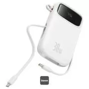 Baseus Powerbank Qpow 10000mAh 30W weiß mit USB-C Kabel