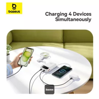 Baseus Powerbank Qpow 10000mAh 30W weiß mit USB-C Kabel
