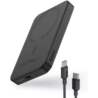 Baseus Powerbank Mini mit drahtloser Aufladung 5000 mAh 20W USB-C schwarz