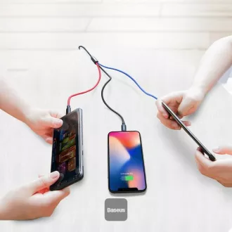 Baseus Datenkabel 3in1 microUSB Lightning USB-C 1.2m 3.5A