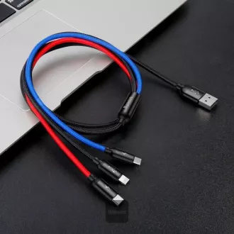 Baseus Datenkabel 3in1 microUSB Lightning USB-C 1.2m 3.5A