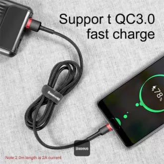 Baseus Datenkabel Cafule USB-C 2m 2A Rot-Schwarz