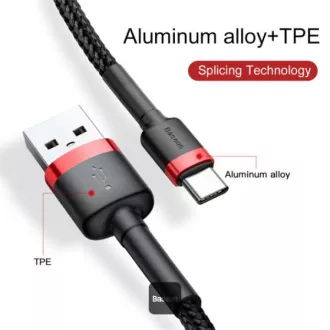 Baseus Datenkabel Cafule USB-C 2m 2A Rot-Schwarz
