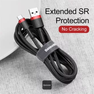 Baseus Datenkabel Cafule USB-C 2m 2A Rot-Schwarz