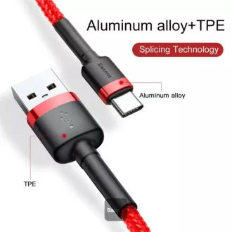 Baseus Datenkabel Cafule USB-C 2m 2A rot Baseus Datenkabel Cafule USB-C 2m 2A rot