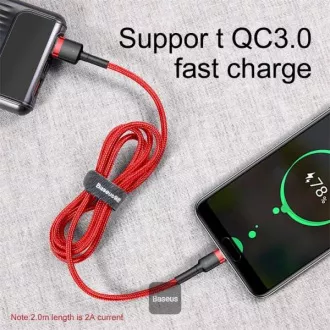 Baseus Datenkabel Cafule USB-C 2m 2A rot Baseus Datenkabel Cafule USB-C 2m 2A rot