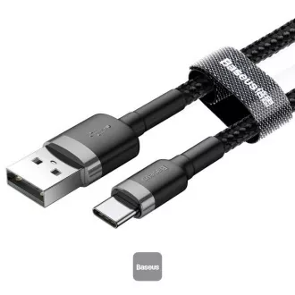 Baseus Datenkabel Cafule USB-C 2m 2A grau-schwarz Baseus Datenkabel Cafule USB-C 2m 2A grau-schwarz