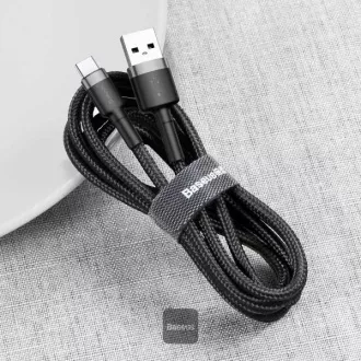 Baseus Datenkabel Cafule USB-C 2m 2A grau-schwarz Baseus Datenkabel Cafule USB-C 2m 2A grau-schwarz