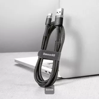 Baseus Datenkabel Cafule USB-C 2m 2A grau-schwarz Baseus Datenkabel Cafule USB-C 2m 2A grau-schwarz