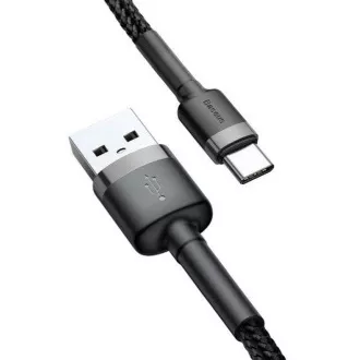 Baseus Datenkabel Cafule USB-C 3m 2A grau-schwarz Baseus Datenkabel Cafule USB-C 3m 2A grau-schwarz