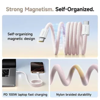 Baseus Dynamic 4 Pro Series Datenkabel USB-C - USB-C 100W 1m Baby Pink Baseus Dynamic 4 Pro Series Datenkabel USB-C - USB-C 100W 1m Baby Pink