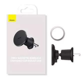 Baseus Magnetische Kühlergrillhalterung mit USB-C 15W 25W Ladegerät Schwarz
