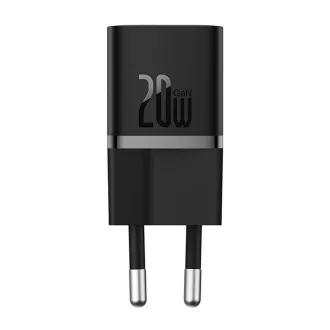 Baseus GaN5 Mini 20W EU schwarzes Schnellladegerät Baseus GaN5 Mini 20W EU schwarzes Schnellladegerät