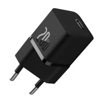 Baseus GaN5 Mini 20W EU schwarzes Schnellladegerät Baseus GaN5 Mini 20W EU schwarzes Schnellladegerät