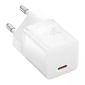 Baseus GaN5 Mini 30W EU weißes Schnellladegerät Baseus GaN5 Mini 30W EU weißes Schnellladegerät