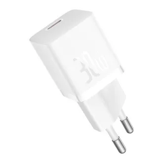 Baseus GaN5 Mini 30W EU weißes Schnellladegerät Baseus GaN5 Mini 30W EU weißes Schnellladegerät