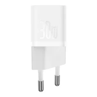 Baseus GaN5 Mini 30W EU weißes Schnellladegerät Baseus GaN5 Mini 30W EU weißes Schnellladegerät