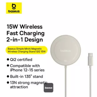 Baseus Wireless Magnetisches Ladepad Simple Mini4 Qi2 15W Gold Baseus Wireless Magnetisches Ladepad Simple Mini4 Qi2 15W Gold