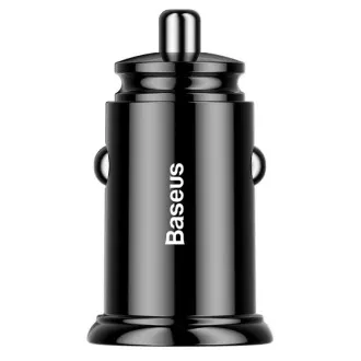 Baseus schnelles Autoladegerät 2xUSB QC3.0 30W schwarz