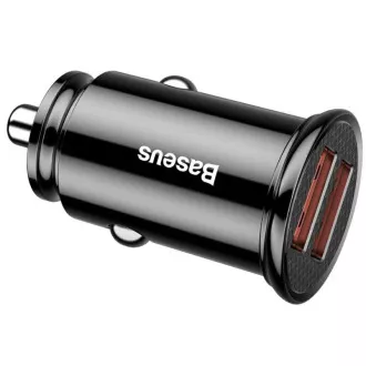 Baseus schnelles Autoladegerät 2xUSB QC3.0 30W schwarz