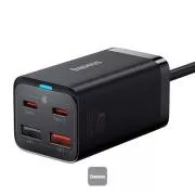 Baseus GaN3 Pro Schnellladegerät, 2x USB-C, 2x USB 65W schwarz