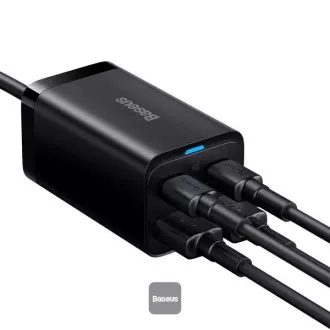 Baseus GaN3 Pro Schnellladegerät, 2x USB-C, 2x USB 65W schwarz